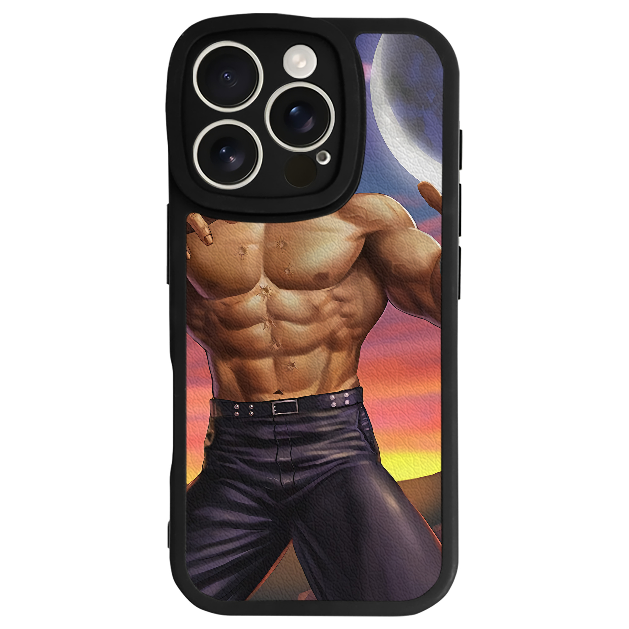 （画像用） 北斗の拳 Fist of the North Star 【iPhone 16シリーズ対応】シリコンスマホケース（レザー調） 材質：シリコン